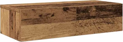 Produktbild von vidaXL Wandregal mit Schubladen Altholz-Optik 60x26,5x15 cm