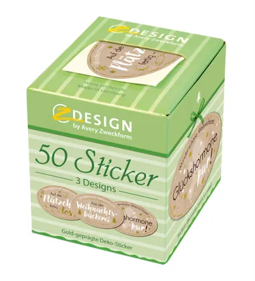 Produktbild von Avery 56862, Papier, Mehrfarbig, Weihnachtsmuster, Entfernbar, Papier, Junge/Mädchen