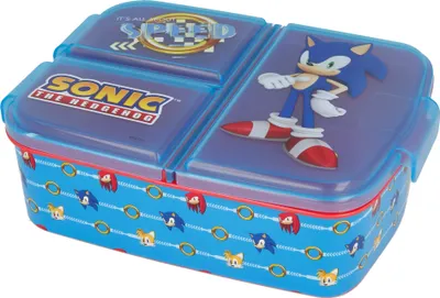 Zdjęcie produktu dla Pojemnik na lunch dla dzieci Sonic the Hedgehog - pojemnik na lunch z 3 przegrodami i świetnym designem