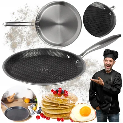 Produktbild von Edenberg Crêpe-Pfanne Edelstahl Antihaft 22cm Induktion