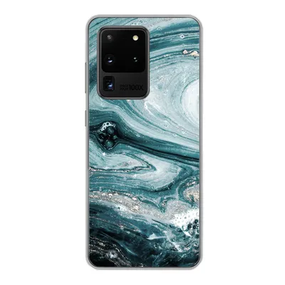 Produktbild von MuchoWow® Handyhülle Schutzhülle Hülle für Samsung Galaxy S20 Ultra Marmor - Mineralien - Naturstein Silikon Softcase Handy Hülle - Karteninhaber