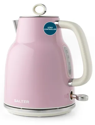 Productafbeelding van Salter Retro waterkoker, 1,7 liter, 3 kW, 360° draaibare basis, afneembaar kalkfilter, draadloos