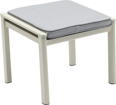 Produktbild von LC Garden »Mira« Hocker/Fußbank eckig Taupe Textilene inkl. Kissen