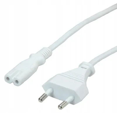 Produktbild von VALUE Euro-Netzkabel 2-polig Weiß 1 m