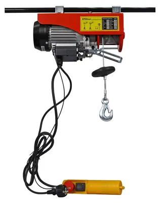 Elektrische Kabellier 540 W, 125/250 kg, 12/6 m Kabel, Einhandbedienung