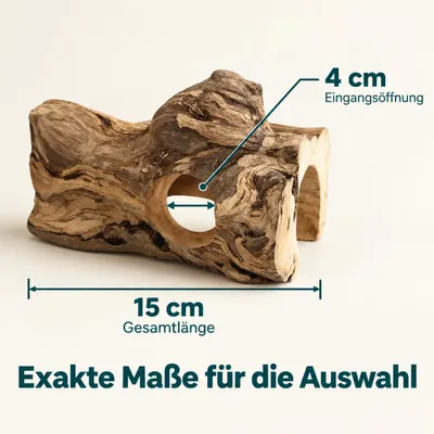 Produktbild von AquaOne Javaholz Aquarium Höhle 15cm Versteck für Garnelen & Welse