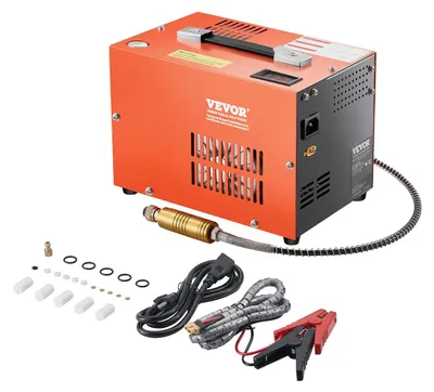 Image de Compresseur d'air PCP VEVOR, 4500 PSI Compresseur d'air PCP pour fusil, Convertisseur intégré et système de refroidissement du ventilateur, pompe DC12 V / AC230 V, avec arrêt manuel