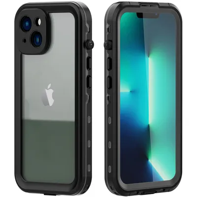 Immagine prodotto di Custodia impermeabile per iPhone 14 Plus, resistente alla polvere e alla neve, IP68 custodia protettiva completa con protezione dello schermo integrata nero