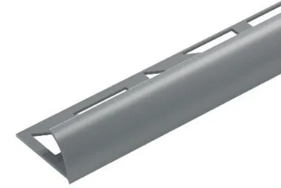 Zdjęcie produktu dla Profil do glazury PVC zewnętrzny 8mm Cezar Szary Ciemny RAL7037 Mat 2,50m