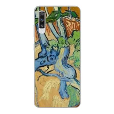 Produktbild von MuchoWow® Handyhülle Schutzhülle Hülle für Samsung Galaxy A70 Baumwurzeln - Vincent van Gogh Silikon Softcase Handy Hülle - Schutzhaube