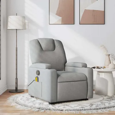 Obrázok produktu pre masážne kreslo vidaXL Light Grey Fabric