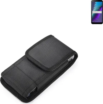 Produktbild von Holster Gürteltasche kompatibel mit BQ Mobile BQ-5765L Clever Holster Gürtel Tasche wasserabweisend Handy Hülle Schutz Hülle Outdoor schwarz