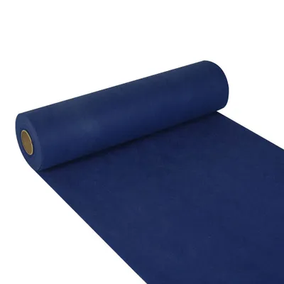 Produktbild von Starpak Tischläufer, stoffähnlich, Vlies "soft selection" 24 m x 40 cm dunkelblau | Schrumpffolie (1 Rolle)