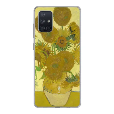 Produktbild von MuchoWow® Handyhülle Schutzhülle Hülle für Samsung Galaxy A51 Sonnenblumen - Vincent van Gogh Silikon Softcase Handy Hülle - Schutzabdeckung