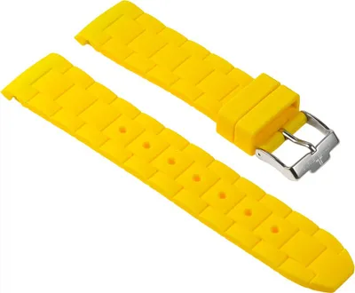 Produktbild von Jacques Lemans Uhrenarmband 22mm | Rome Silikon 1-1622 1-1586 25387, Farbe:gelb