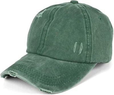 Produktbild von styleBREAKER Damen Ponytail Baseball Cap im Destroyed Used Look | Einfarbiges Sommer Cap mit Klettverschluss und Kreuzband | Verstellbare Schildkappe aus Baumwolle