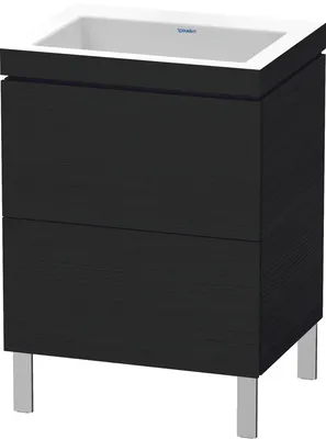 Produktbild von Duravit L-Cube c-bonded Set stehend, 2 Schubkästen, ohne Überlauf, ohne Hahnloch, 600x698x480mm, LC6936N1616