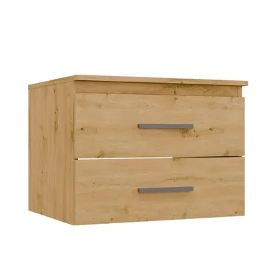 Produktbild von NEL 60 Badezimmer-Waschtischunterschrank mit 2 Schubladen, ARTISAN OAK