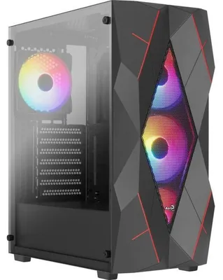 Obrázek produktu pro Case AeroCool Volcan Black Mid Tower RGB