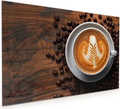 Produktbild von Küchenrückwand Spritzschutz Glas mit Motiv Kaffeegenuss 40 x 40 cm
