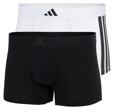 Produktbild von Adidas - Boxershorts für Herren, Baumwolle (2er-Pack) GT45333 (XXL) (Schwarz/Weiß)