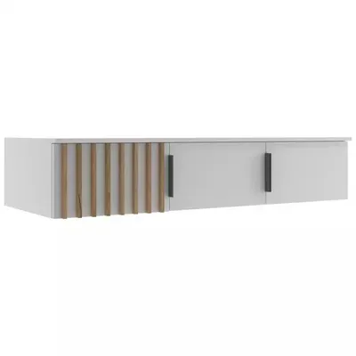 Produktbild von Sorento Schrankaufsatz - Weiß, Lamellen Craft Gold - 200 x 61 x 30 cm