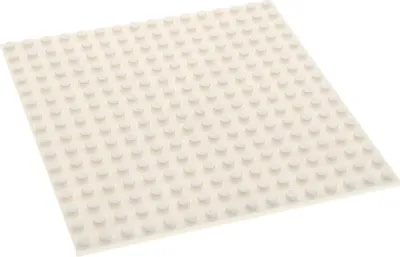Produktbild von 1x Lego Bau Platte 16x16 creme weiß beidseitig bebaubar Minecraft 91405