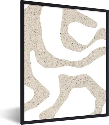 Produktbild von MuchoWow® Gerahmtes Poster Abstrakt - Glitzer - Design 60x80 cm - Poster mit Schwarzem Bilderrahmen Wandposter Rahmen Foto Bilder - Premium - Wanddeko Wohnzimmer