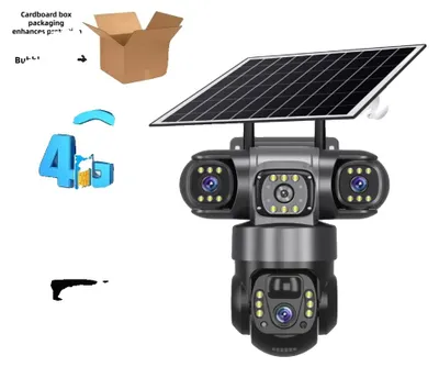 Immagine prodotto di Telecamera di sicurezza, connettività 4G, visione notturna, scheda CCTV 4G da 128 GB