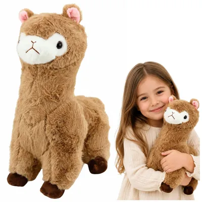 Obrázek produktu pro Plyšová alpaka/lama, plyšová hračka, měkká, béžová, 38 cm