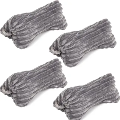 Immagine prodotto di H&F cuscino osso da lettura 37x17 cm | 2 pezzi | cuscino per il collo e cuscino per divano, letto e viaggio | lavabile, in Similcuoio scamosciata grigia