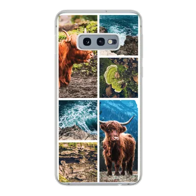 Produktbild von MuchoWow® Handyhülle Schutzhülle Hülle für Samsung Galaxy S10e Schottische Highlander - Natur - Collage Silikon Softcase Handy Hülle - Handy