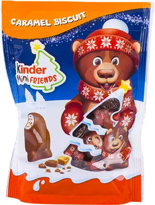 Zdjęcie produktu dla Chrupiące herbatniki dla dzieci Mini Friends karmelowe 18 figurek w opakowaniu 122 g