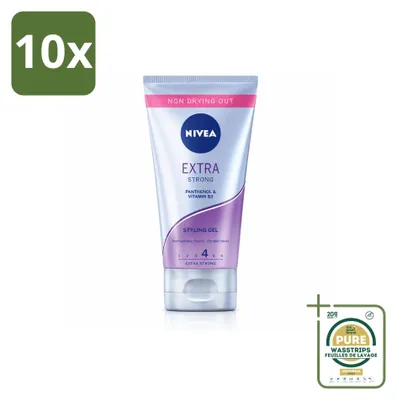 Image de 10 gels de coiffage NIVEA Extra Strong - 150 ml - Pack de 10