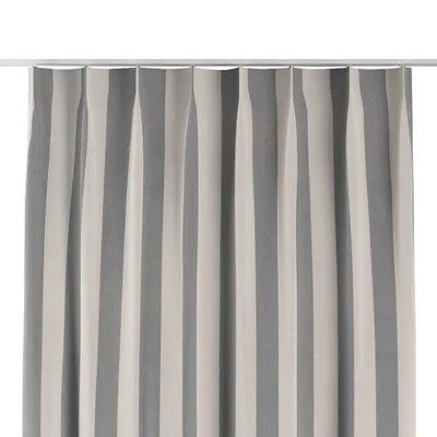 Produktbild von Dekoria Vorhang mit flämischen 1-er Falten, weiß-grau, 130 x 245 cm