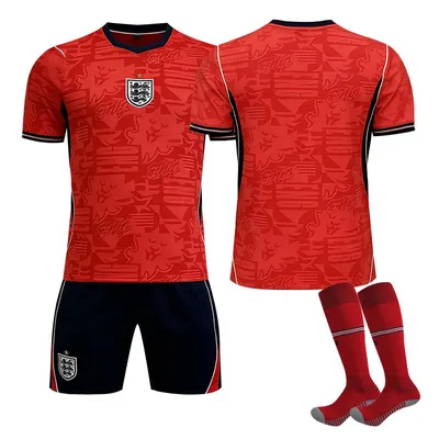 Immagine prodotto di No name no number Maglia da calcio dell'Inghilterra per i Mondiali 2026 per adulti e bambini TAGLIA:16