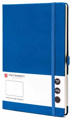 Imagen del producto de Cuadernos Peterson, tapa dura, color azul con puntos, 100 hojas