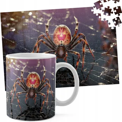 Obrázek produktu pro Zestaw Kubek + Puzzle 110El - Zwierzęta Pająk Robak