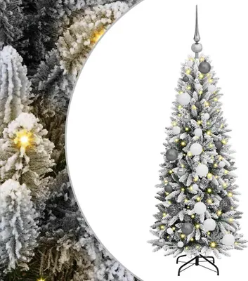Obrázek produktu pro vidaXL Umělý vánoční stromek s vánočními ozdobami, výška 120 cm, 150 LED diod