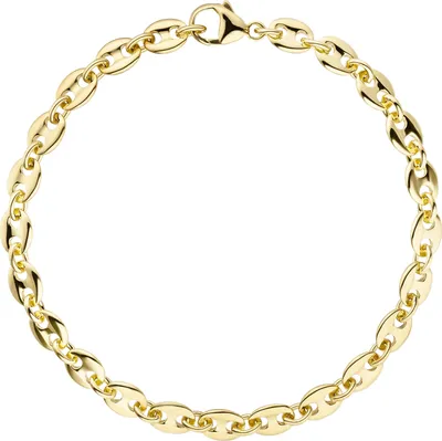 Produktbild von JOBO Armband Kaffeebohne 585 Gold Gelbgold 21 cm Goldarmband Kaffeebohnen-Armband