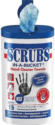 Immagine prodotto di Salviette per la pulizia delle mani SCRUBS, 1 contenitore da 15 salviette