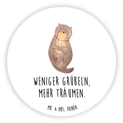 Produktbild von Mr. & Mrs. Panda Kühlschrankmagnet Otter Muschel - Weiß - Geschenk, magnet, Motivation, Seeotter, für kühlschrank, Büro, Positiv, Träumen, fotos, Optimistisch, Whiteboard