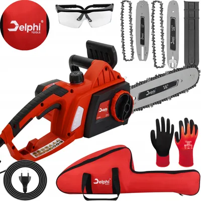 Produktbild von Delphi elektrická řetězová pila 2200W SDS systém 12" a 16" 13m/s 3/8" řetěz elektrické zahradní nůžky zahradní nářadí prořezávací pila