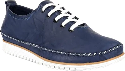 Produktbild von Mod Comfys - Damen Freizeitschuhe, Leder DF4550 (38 EU) (Marineblau)