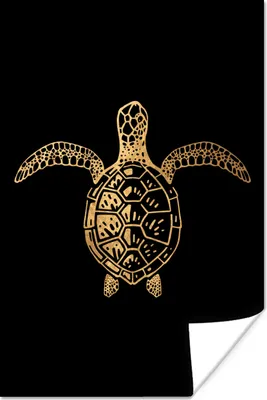Produktbild von MuchoWow® Poster Schildkröte - Tier - Design 120x180 cm - Kunstposter
