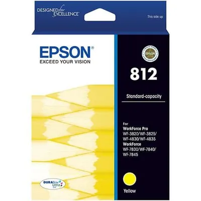 Obrázok produktu pre Epson C13T812420-S, Štandardná výťažnosť, Žltá, Atrament na pigmentovej báze, 1 kusov, Balenie po jednom kuse