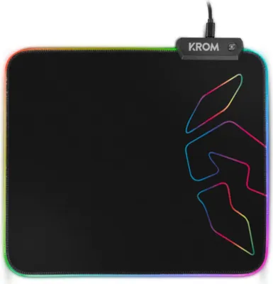 Produktbild von Krom Mauspad Knout RGB Gaming Schwarz