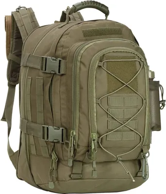 Produktbild von 64L Militär Rucksack Sport Reisen, Rucksack Wasserdicht damen und herren, mit laptopfach, Hohe Kapazität | 1051 grün