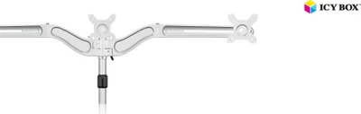 Produktbild von ICY BOX IB-AC639M3, 18 kg, 61 cm (24"), 75 x 75 mm, 100 x 100 mm, Höhenverstellung, Silber