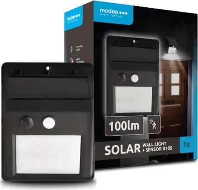 Obrázok produktu pre Modee Smart Lighting Solar lamp 105 (ML-WS105) nástenná solárna lampa so senzorom